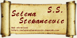 Selena Stepančević vizit kartica